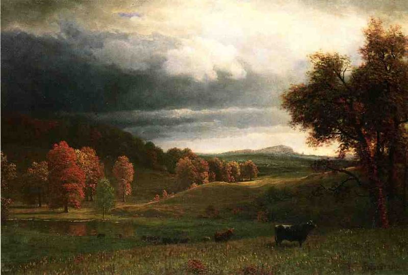 Albert Bierstadt Autumn Landscape: The Catskills